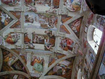 Part of the ceiling of the Sistine chapel
