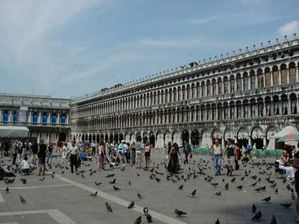 Standing inside the plaza san marco